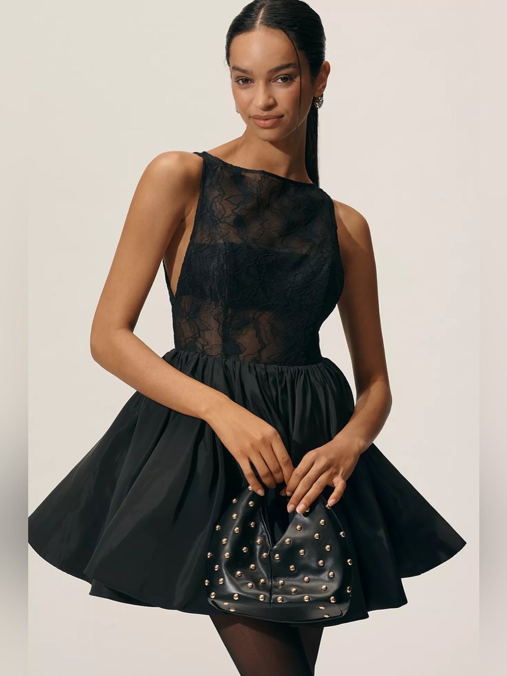 New Anthropologie AMUR Lainey Boat-Neck Mini Dress Size 8